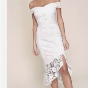 Lipsy Spanish style dress white wedding Lace Dress size Us 6
